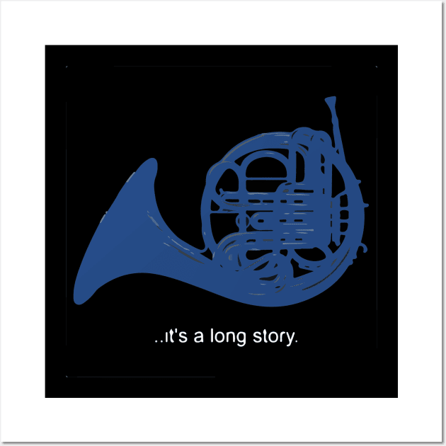 Blue Horn Wall Art by GramophoneCafe